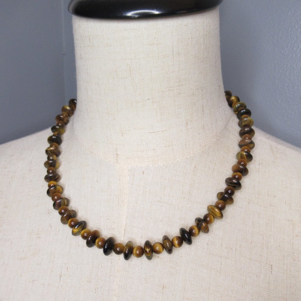 Tiger's Eye Gemstone Necklace